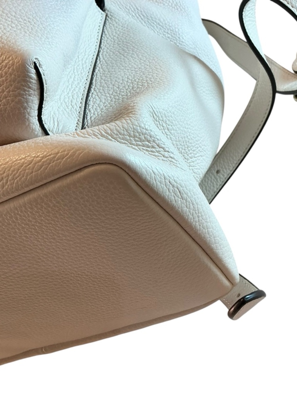 COACH Billie Backpack Pebbled Leather Chalk White Coach Bag Drawstring, Dust Bag - Picture 12 of 15